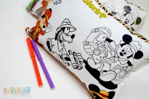 Almofada p/ Colorir Mickey Safari