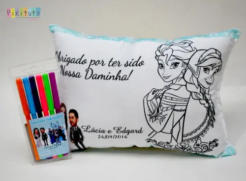 Almofada para Colorir c/6 canetinhas