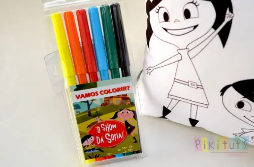 Almofada para Colorir c/6 canetinhas