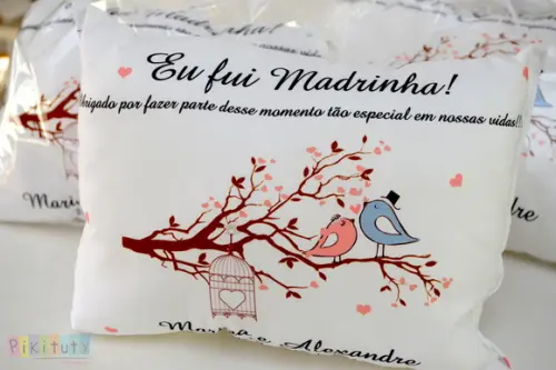 Almofada personalizada Eu fui madrinha!