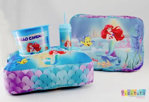 Almofada Porta Pipoca - Ariel, a pequena sereia