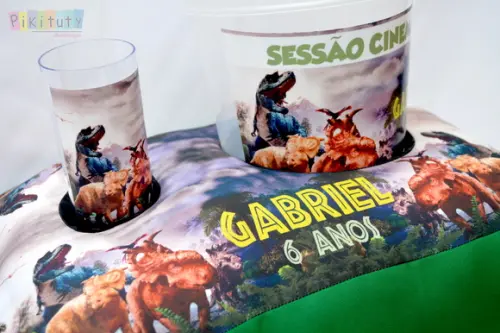 Almofada Porta Pipoca - Dinossauros