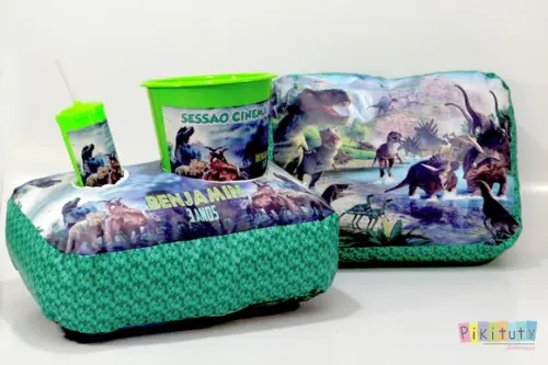 Almofada Porta Pipoca - Dinossauros