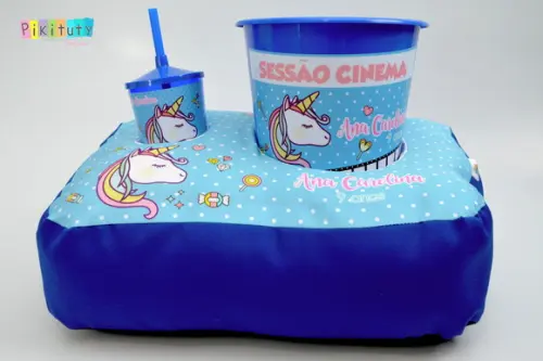 Almofada Porta Pipoca - Unicórnio