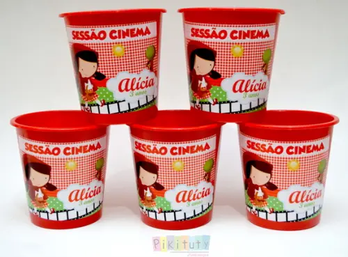 Balde de Pipoca 1 litro - Chapeuzinho
