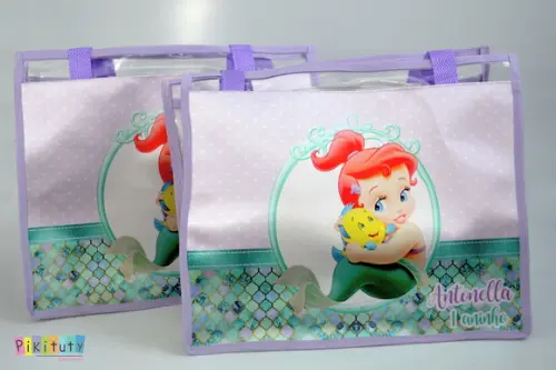 Bolsa de praia A pequena Sereia Cute
