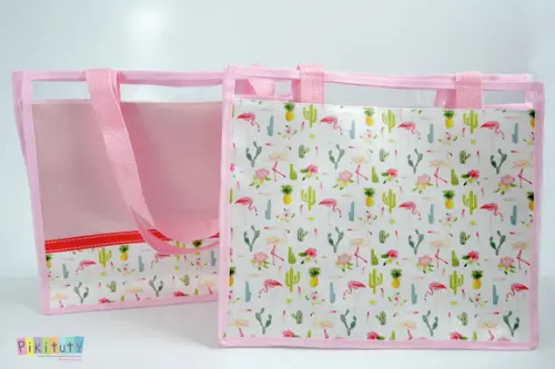 Bolsa de praia Jardim Flamingo