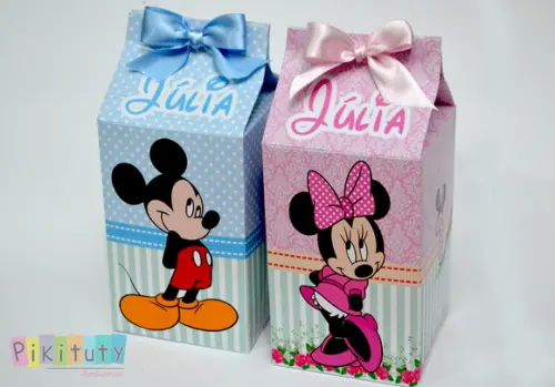 Caixa de Leite - Mickey e Minnie