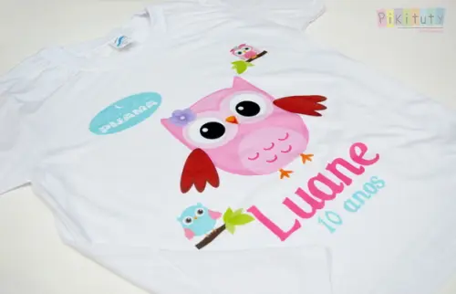 Camiseta Festa do Pijama Coruja