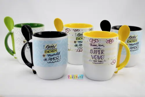 Caneca com colher - Dia dos Avós