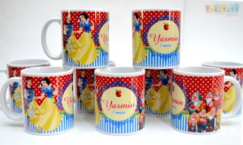 Caneca De Porcelana Branca De Neve