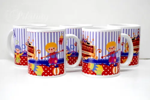 Caneca De Porcelana Circo E Palhaços