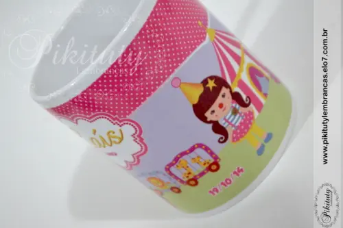 Caneca De Porcelana Circo Menina