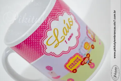 Caneca De Porcelana Circo Menina