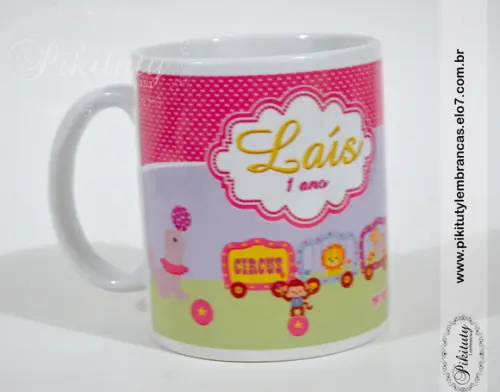 Caneca De Porcelana Circo Menina