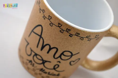 Caneca de porcelana com Glitter - Vovó Querida