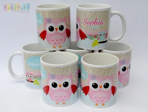 Caneca De Porcelana Corujinha