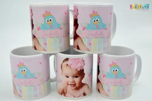 Caneca De Porcelana Galinha Pintadinha Candy
