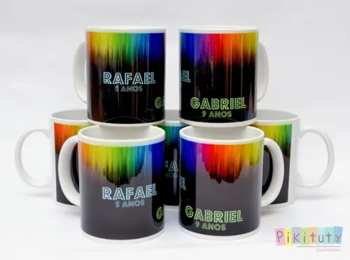 Caneca De Porcelana Glow Party