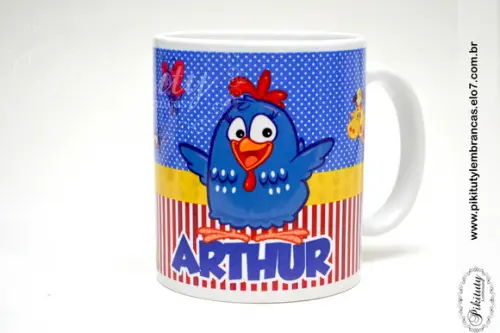 Caneca de Porcelana Galinha Pintadinha