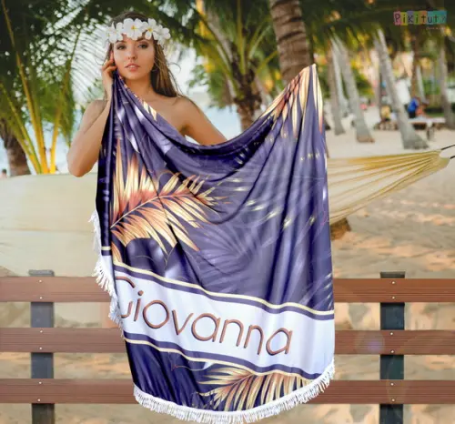 Canga Redonda Adulto - Tropical com dourado