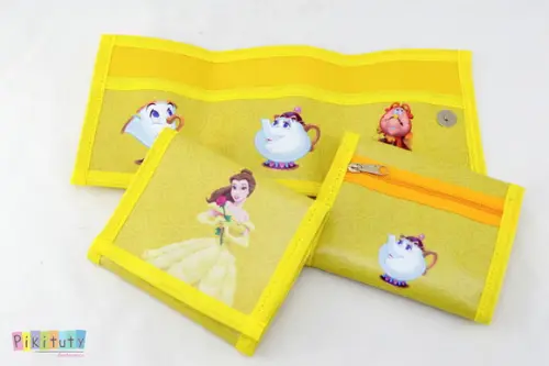 Carteira infantil A Bela e a Fera para meninos