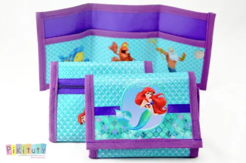 Carteira infantil Ariel A pequena sereia