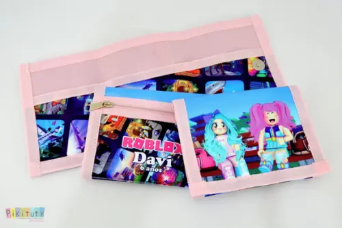 Carteira infantil Roblox para meninas