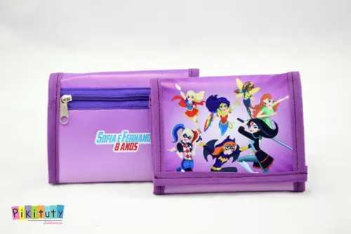 Carteira infantil Super Hero Girls DC