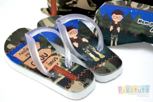 Chinelo Personalizado - Acampamento