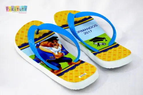 Chinelo Personalizado - A bela e A fera Formatura