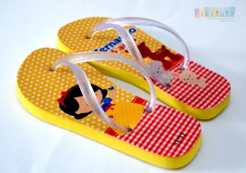 Chinelo Personalizado - Branca de Neve