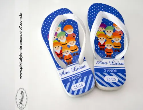 Chinelo Personalizado - Branca de Neve