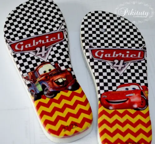 Chinelo Personalizado - Carros Disney