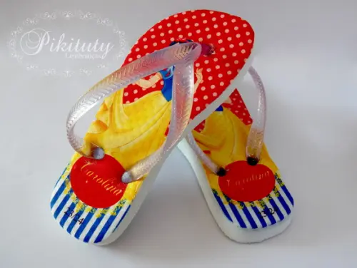 Chinelo Personalizado - Branca de Neve