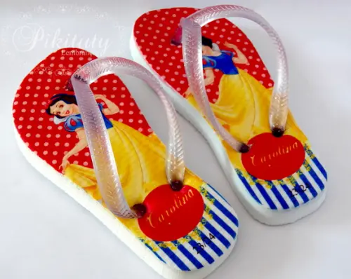 Chinelo Personalizado - Branca de Neve