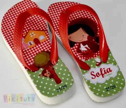 Chinelo Personalizado - Chapeuzinho