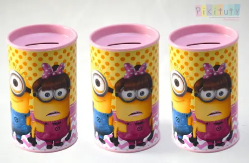 Cofrinho Minions Rosa