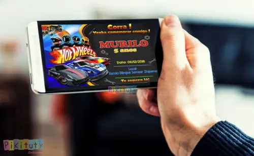 Convite Digital - Hot wheels
