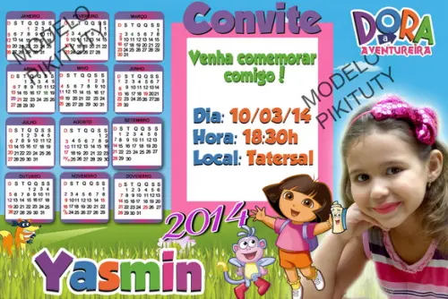 Convite Digital 10x15  c/ calendário