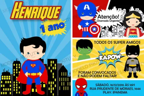 CONVITE DIGITAL - VINGADORES