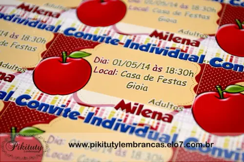 Convite Individual Branca de Neve