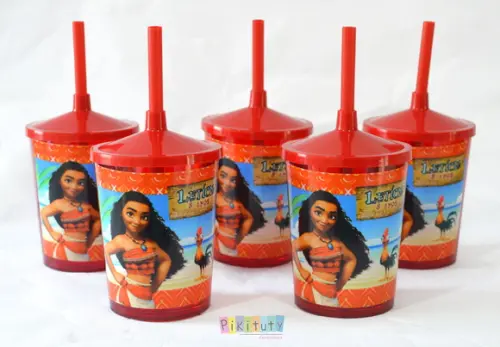 Copo c/ canudo - Moana