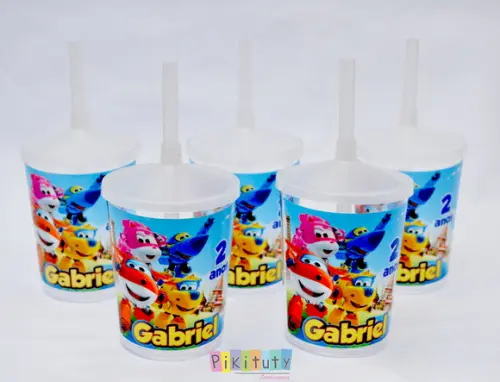 Copo c/ canudo - Super Wings