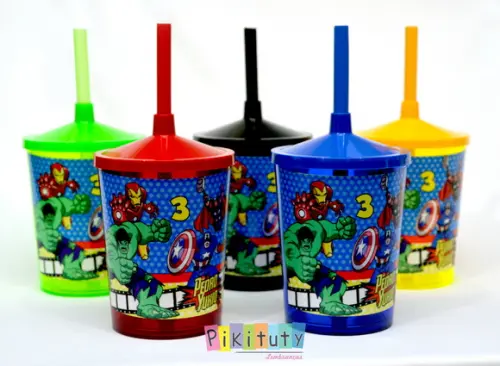 Copo c/ canudo - Vingadores