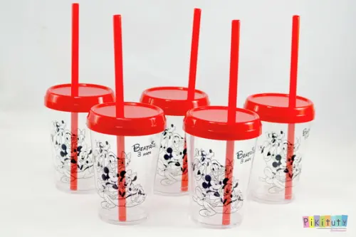 Copo c/ canudo 400 ml Turma do Mickey