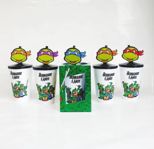 Copo com Aplique - Tartarugas Ninja