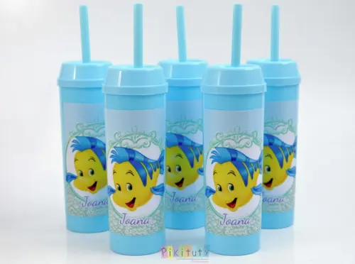 Copo Long Drink c/ canudo Linguado Ariel