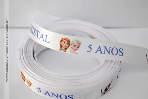Fita em cetim Personalizada - Frozen