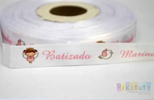 Fita em cetim Personalizada - Batizado